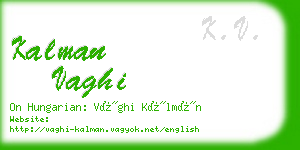 kalman vaghi business card